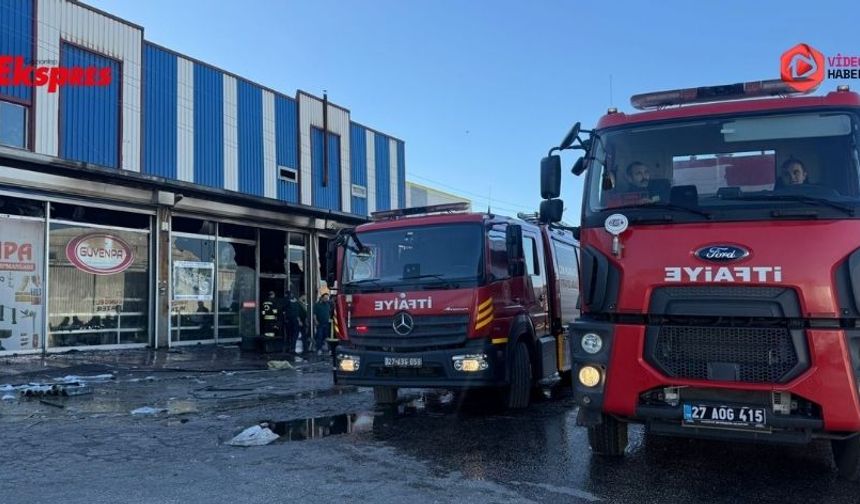 Gaziantep’te iş yerinde korkutan yangın