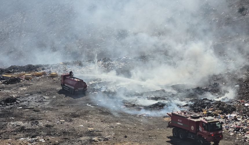 Gaziantep'te eski çöplük alanında çıkan yangın kontrol altına alındı