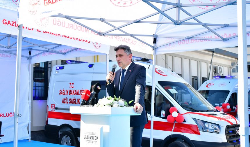 Gaziantep'e Sağlık Bakanlığından 16 yeni ambulans desteği