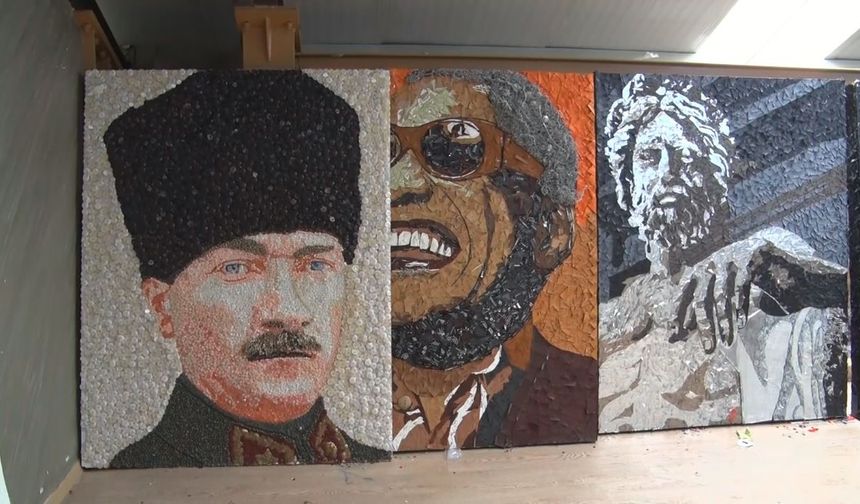 Tekstil atığından sanat eserine dönüşüm
