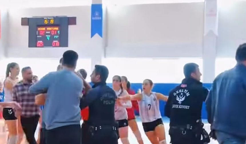 Maç sonu arbede yaşandı ortalık karıştı