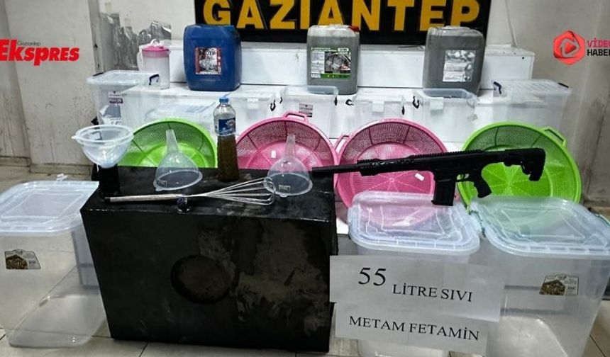 Gaziantep’te dev metamfetamin operasyonu