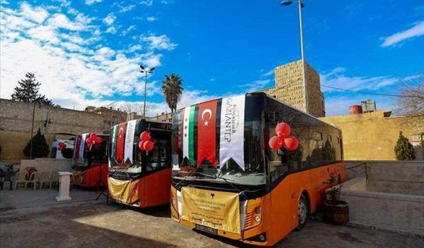 Gaziantep’ten Halep’e Millet Bahçesi ve Otobüs Desteği