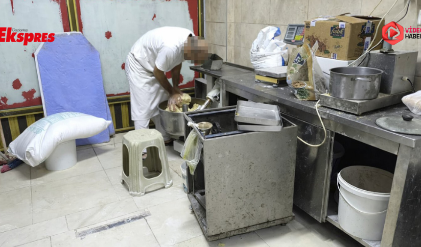 Baklava üretiminde tepki çeken görüntüler ortaya çıktı