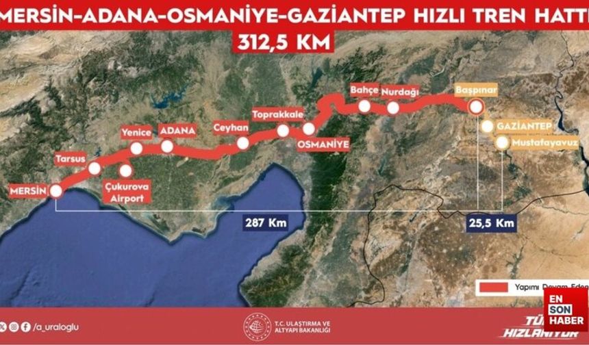 Şahin müjdeyi verdi: Gaziantep’e hızlı tren geliyor