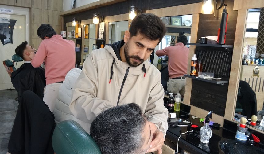 Gaziantep’te Bayram Tıraşı Yoğunluğu Başladı