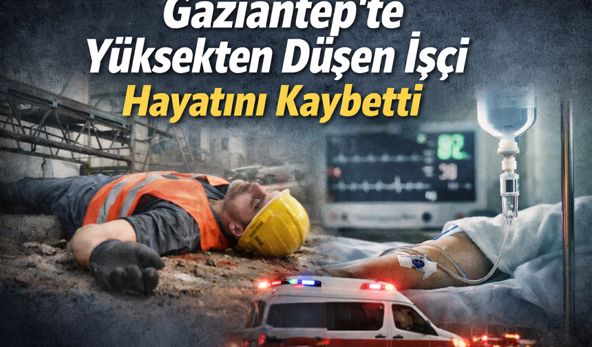 Gaziantep’te Yüksekten Düşen İşçi Hayatını Kaybetti