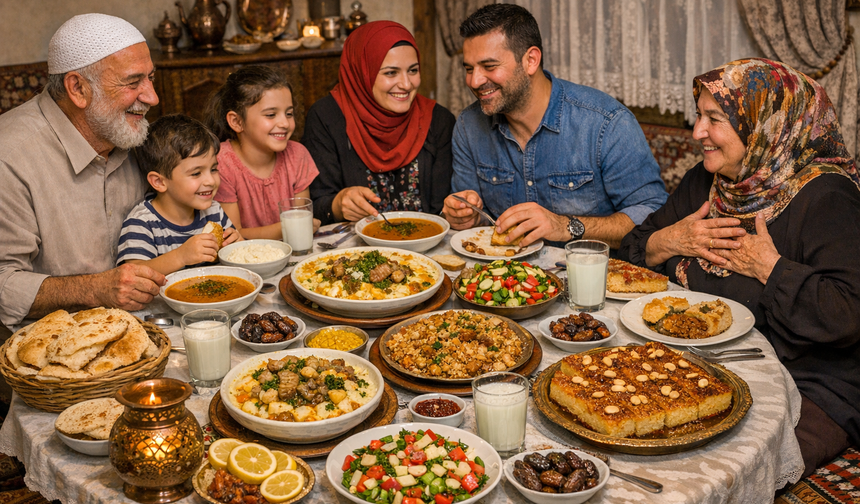 Gaziantep lezzetlerinden iftar menüsü