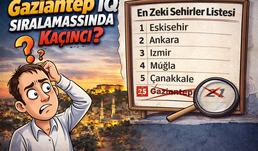 Gaziantep IQ sıralamasında kaçıncı?