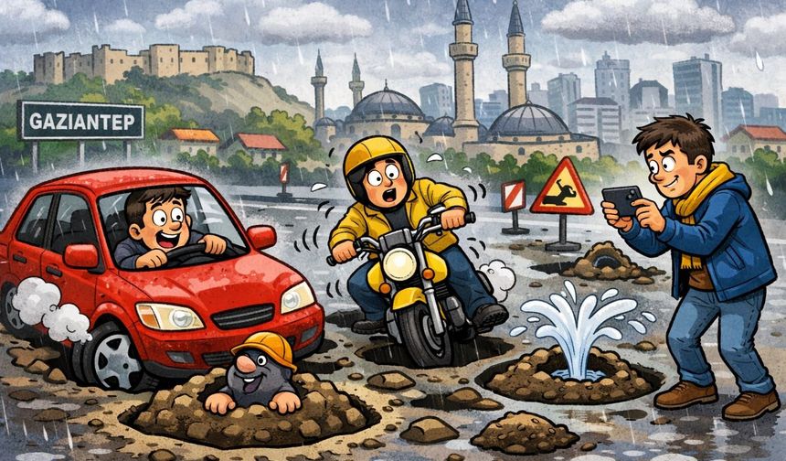 Gaziantep’te yollar köstebek yuvasına döndü