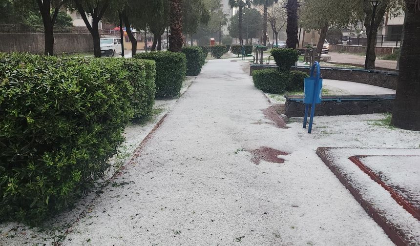 Adana’ya dolu yağdı