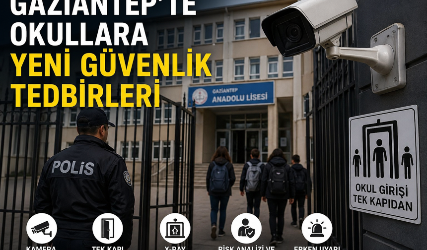 Gaziantep’te okullarda güvenlik tedbirleri artırıldı