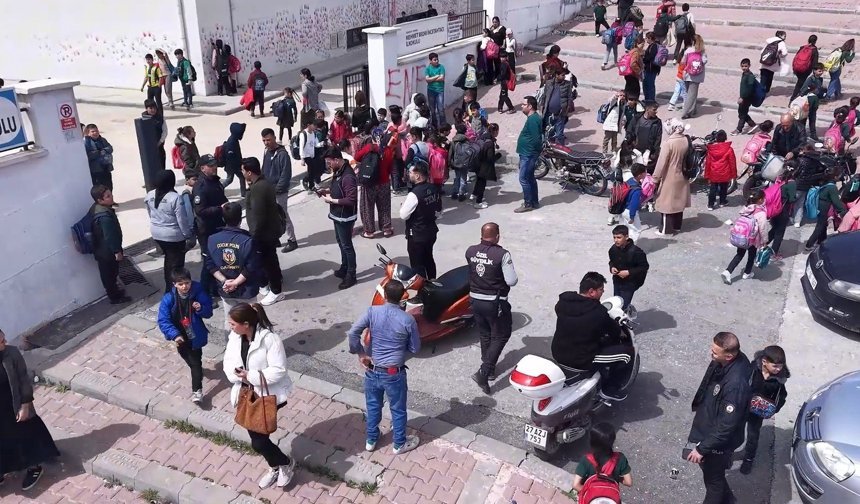 Okullar dronla denetleniyor