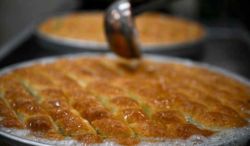 Baklavacılarda bayram yoğunluğu başladı