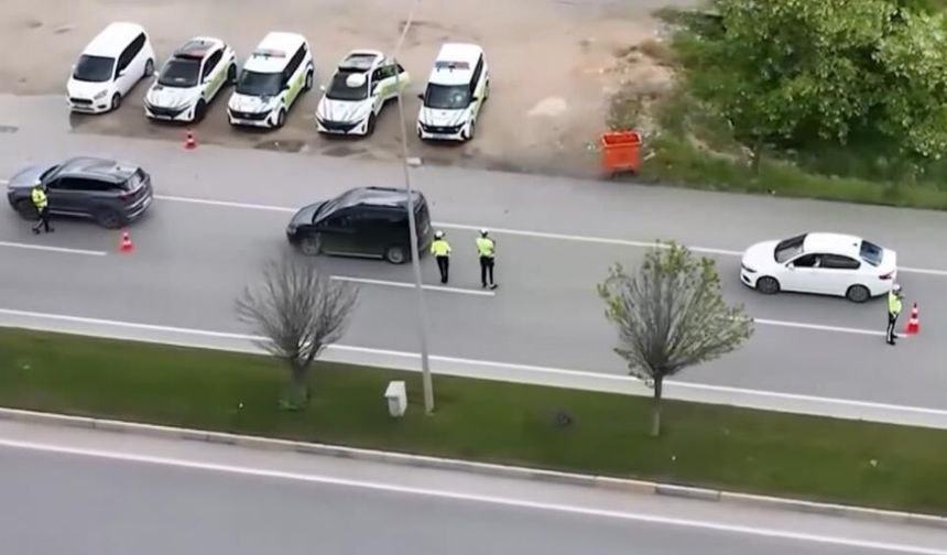 Gaziantep’te bayram trafiğine dronlu denetim