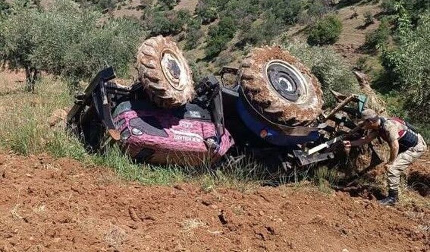 Gaziantep’te traktör devrildi 1 kişi hayatını kaybetti