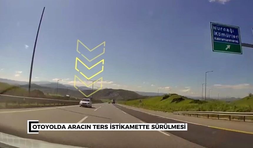 Otoyolda ters yönde giden sürücüye ceza kesildi