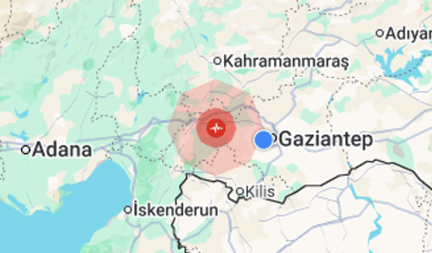 Gaziantep'te gece yarısı korkutan deprem