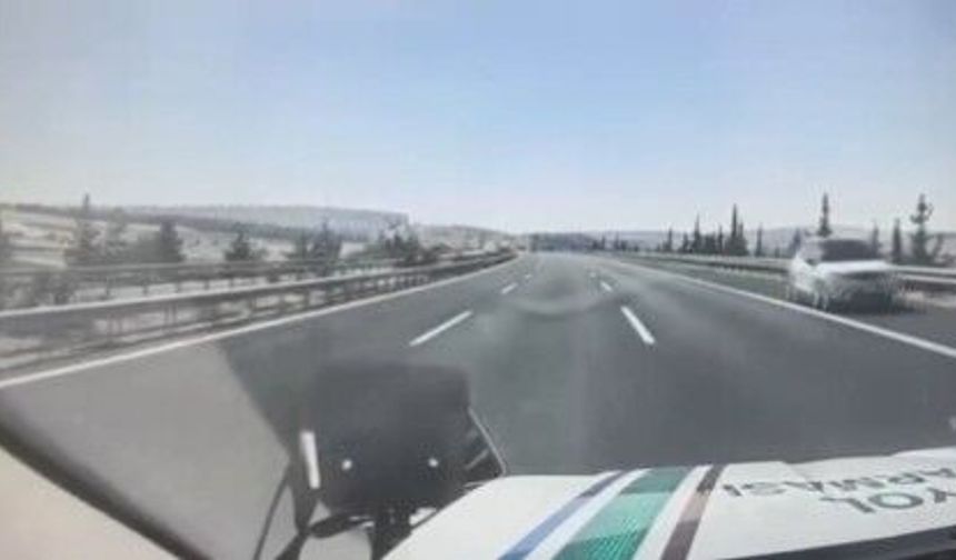 Gaziantep'te otoyolda ters yönde gitti, cezası ağır oldu
