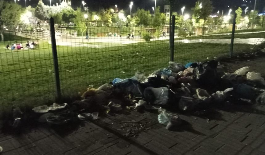 Gaziantep’te piknik alanı çöplüğe döndü