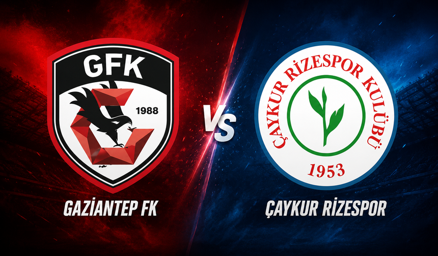 Gaziantep FK – Çaykur Rizespor maçında ilk 11'ler belli oldu