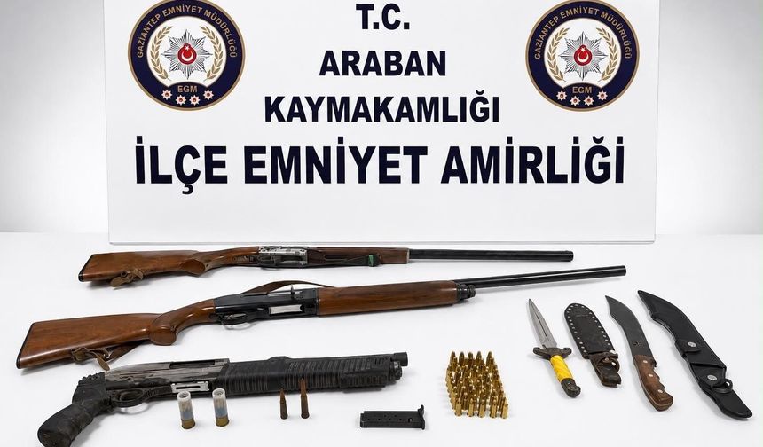 Gaziantep’te ruhsatsız silah operasyonu