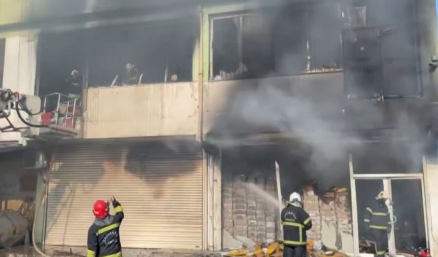 KÜSGET'teki ayakkabı atölyedesinde yangın paniği