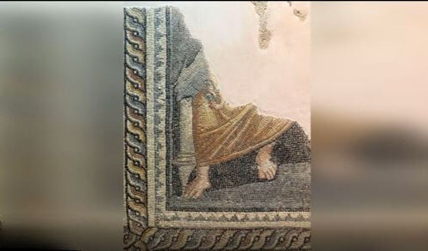 Gaziantep'te Zeugma mozaiğinin gizli detayı ortaya çıktı