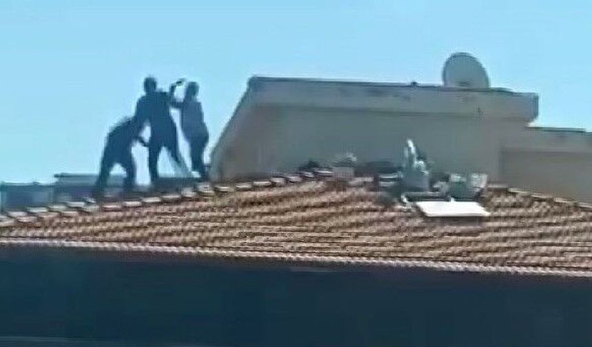 Gaziantep’te çatıdaki kavga ‘pes’ dedirtti
