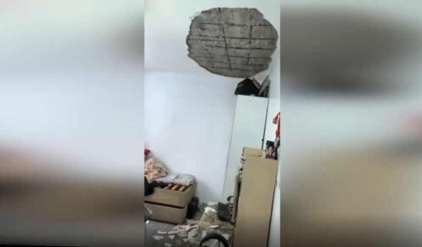 Gaziantep’te deprem sonrası evde hasar oluştu