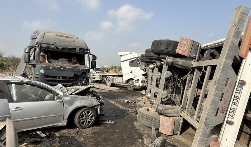 Otobanda tır karşı şeride geçti, 1 ölü 2 yaralı