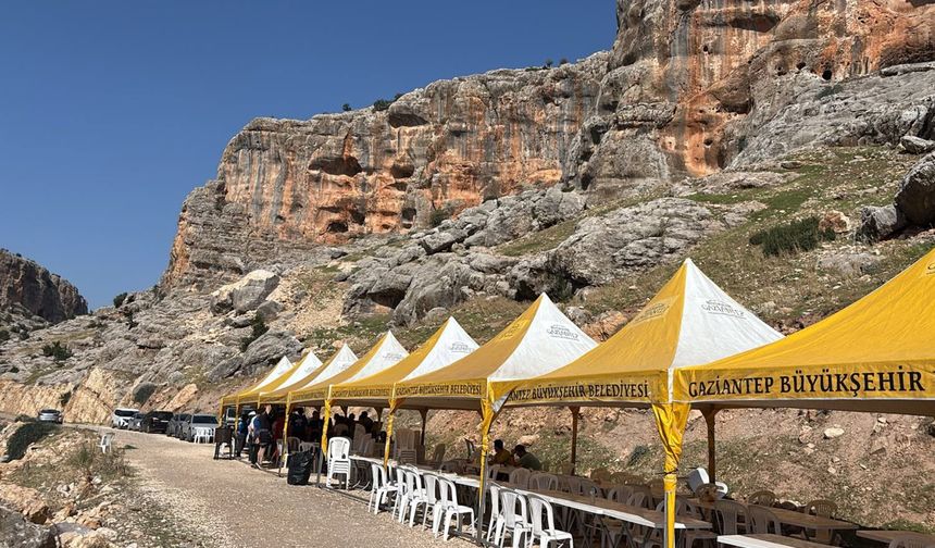 Gaziantep’te Köklüce Kanyonu’nda tırmanış heyecanı yaşandı