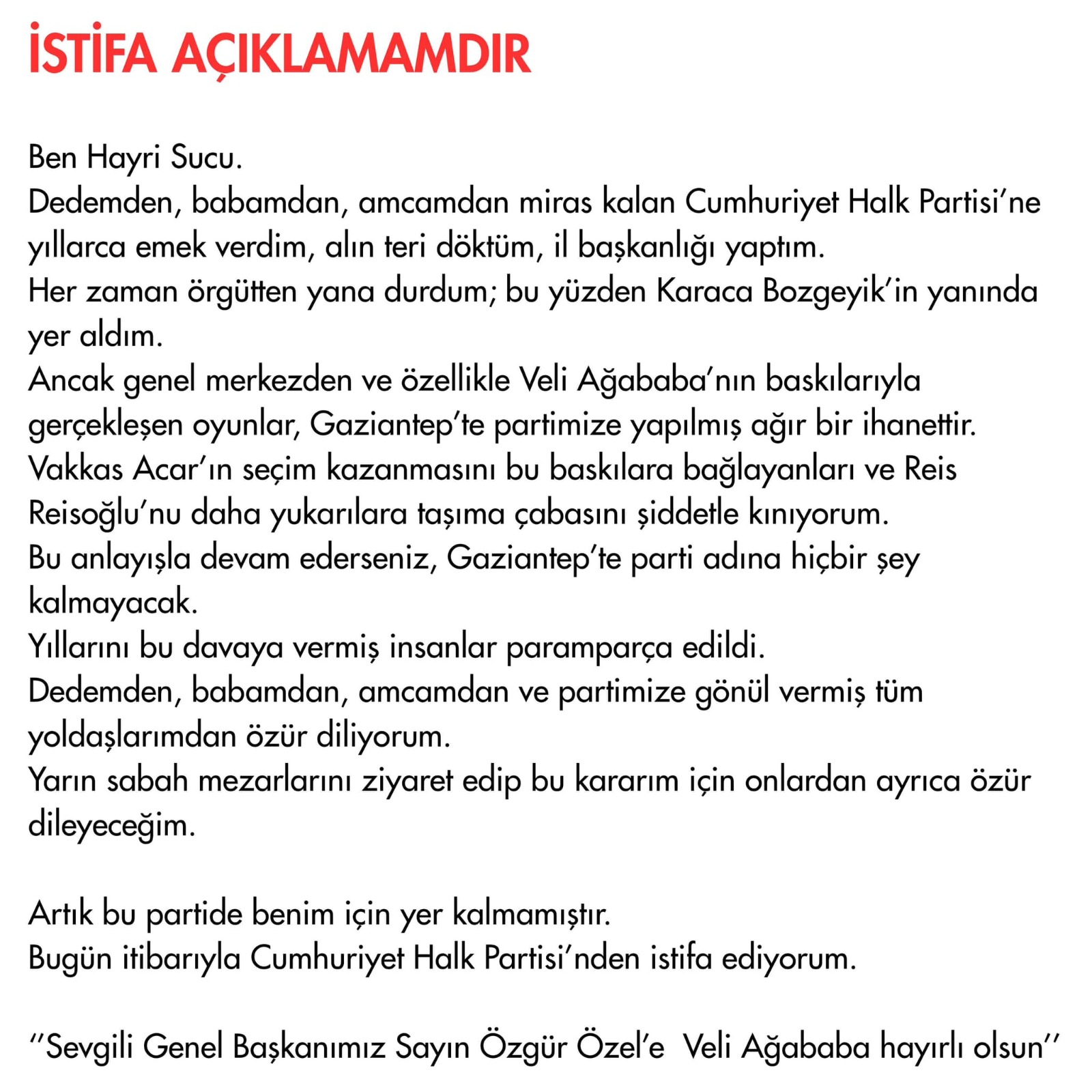 Chp Istifa