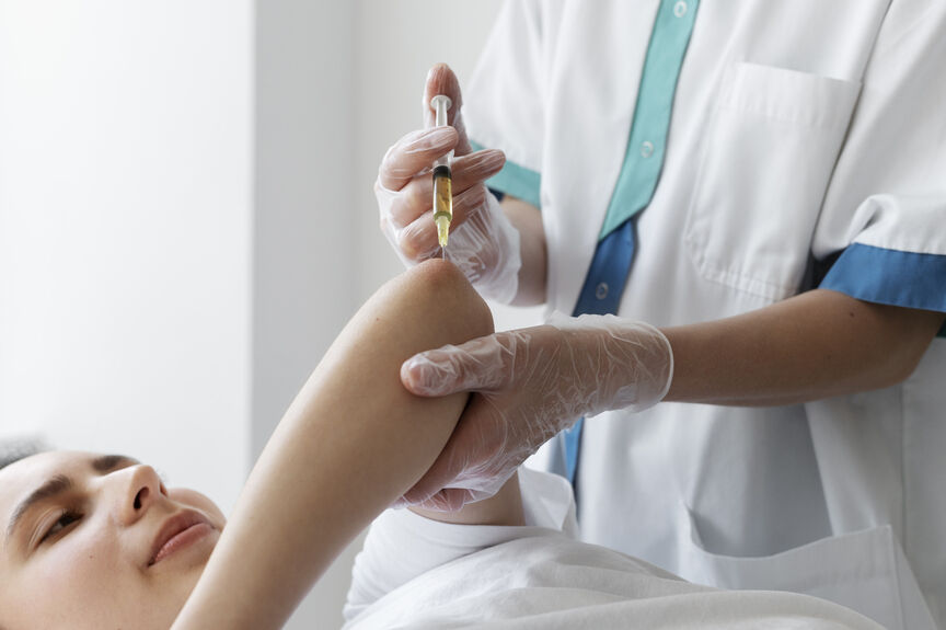 High Angle Woman Getting Elbow P