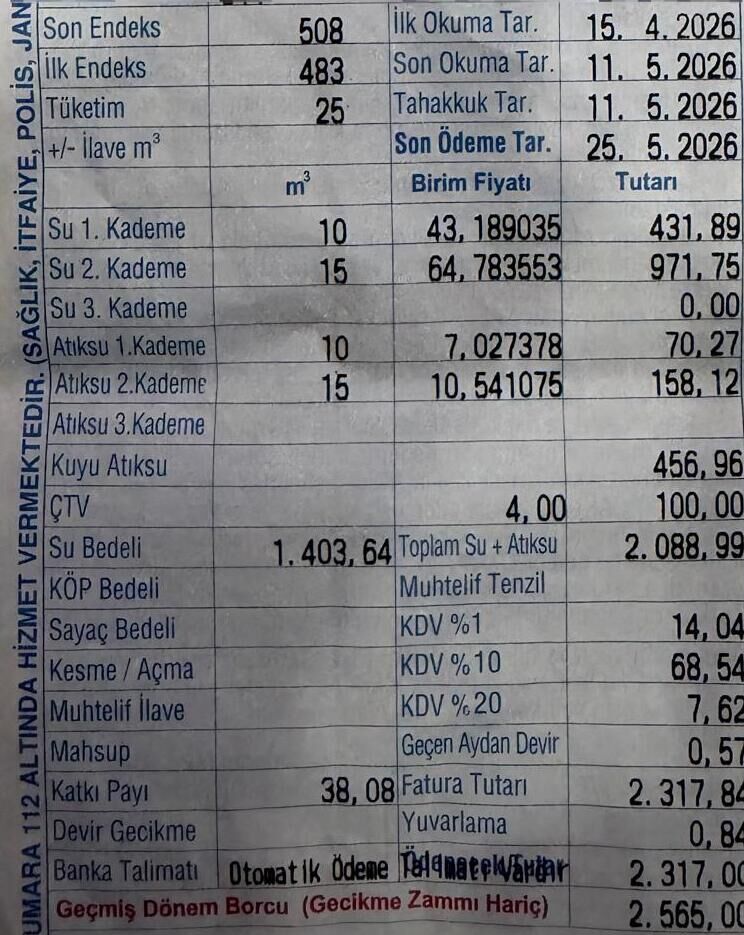 Su Faturası 2